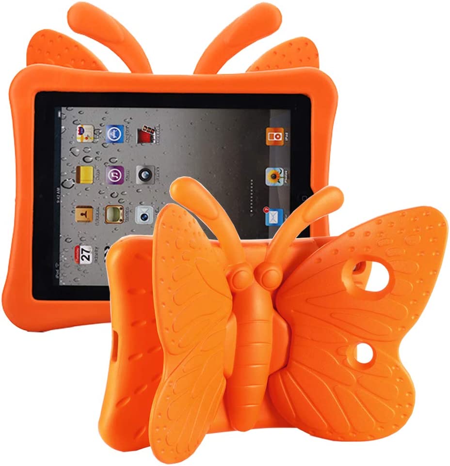 Coque en silicone pour enfants papillon pour iPad 7/8/9 (7e/8e/9e génération) 10,2 Coque en silicone pour enfants papillon pour iPad 7/8/9 (7e/8e/9e génération) 10,2